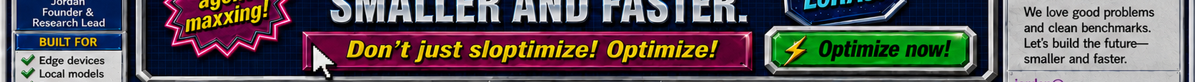 Don't just sloptimize! Optimize! — Optimize now!